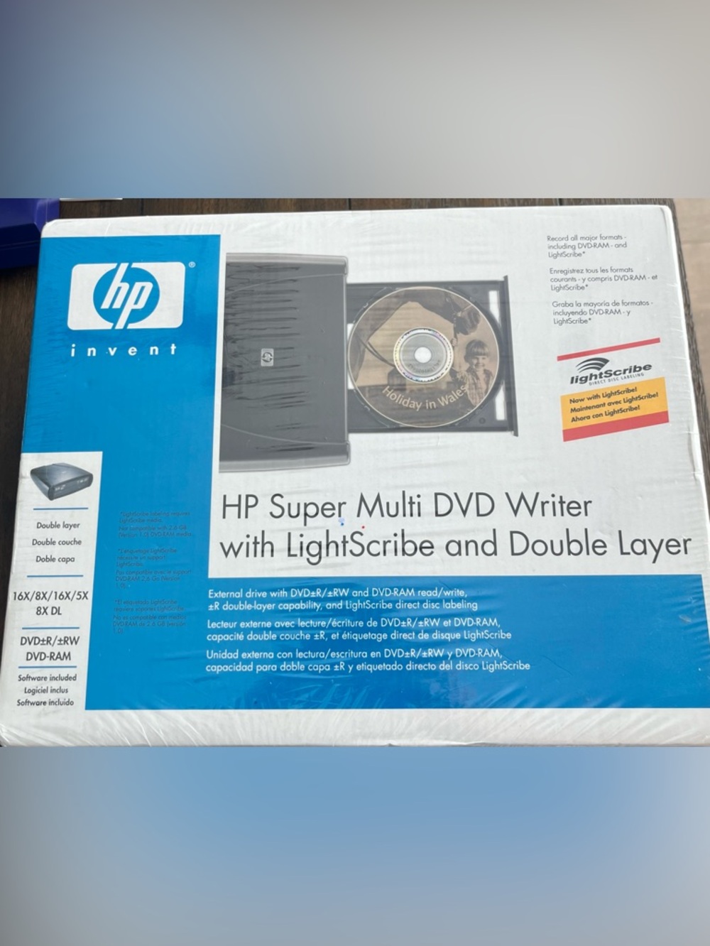 HP DVD840e External Super Multi DVD Writer LightScribe Double Layer NEW! Sealed!